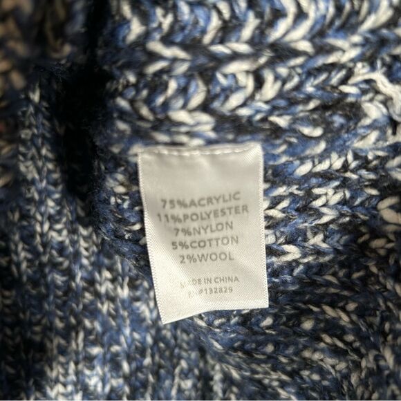 Revolve Majorelle Cardigan Cropped Scoop Chunky Knit Blue Sweater S - Picture 9 of 9